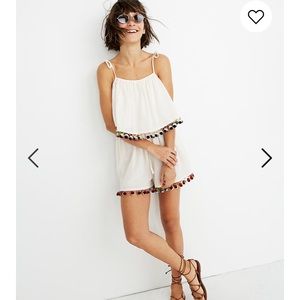 Madewell Pom Pom cover up romper